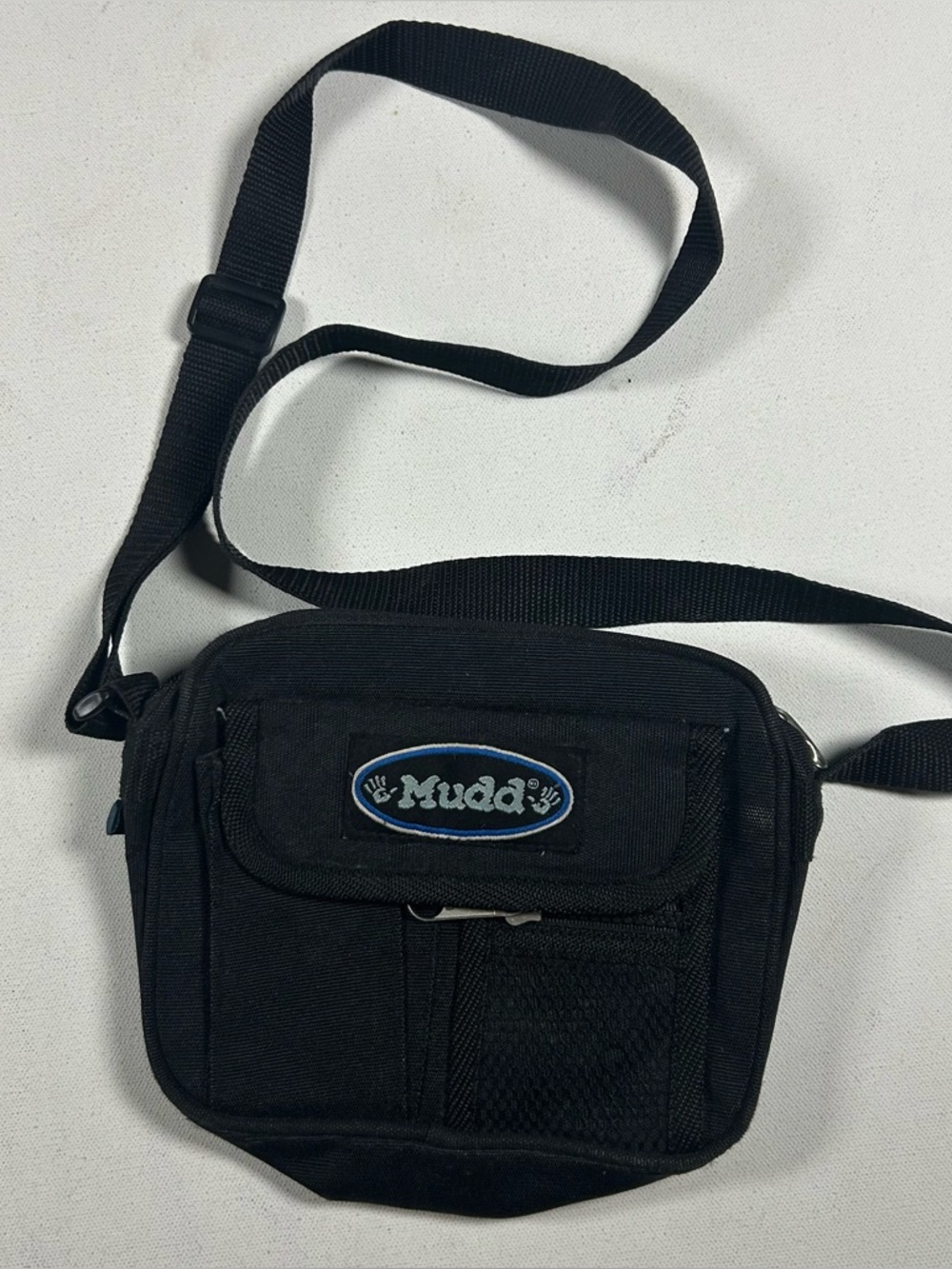 VTG 90's Y2K MUDD Messenger/Crossbody Bag In Black. Utility Wallet. Unisex.